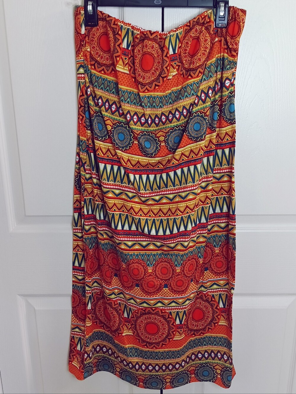 Absolutely Love It! Multicolor Tribal Maxi Skirt — Blue, Orange‎ & Yellow